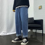 조거청바지 카고청바지 남자 여자 데님팬츠 남성 캐주얼 밴딩 데님 청바지 : 아이킵고잉51