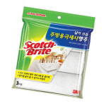 3M 극세사 행주 카페 스카치 빨아쓰는 그릇 닦는 3매 바리스타 수저 수건 흰 컵 당구장 물수건 흡수잘되는 : 일루전라이프