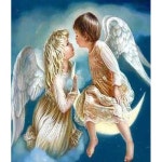 [퍼즐사랑] 아기 천사의 소망 (패브릭) 보석십자수 40x50 : 핫트랙스