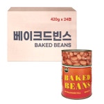 베이크드빈스 부대찌개 콩 통조림 대용량 420g 24캔 : 편하넷