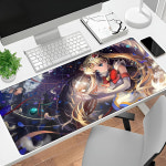 러 문 핑크 마우스 패드 귀여운 테이블 매트 노트북 애니메이션 소녀 대형 맞춤형 900x400 카펫 러그 키보드 사무실 PC : 팡팡컴파니