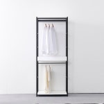 모던 스틸프레임 2단 선반 수납 행거 800 옷행거 자취행거 간이옷장 옷걸이행거 : 페블디