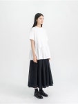 유노이아 EUNOIA HALF SLEEVE CUT LINE FRILL T SHIRT WHITE : TRIPLESTORE