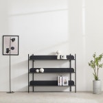 안정적인 수납가구 3단 철제 선반 2색상 베란다 선반장 화분대 선반대 식물선반 현관 : 페블디