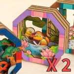 민화 원앙도 색칠하기 페이퍼시어터 소품 만들기 돌봄교실 어르신 : 파트너JEN