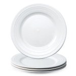 NUTRIUPS 107in Ceramic Dinner Plates Large Plate for Salad Steak Microwavable Serving Dish Ovenproof : 에스와이넷샵