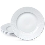 NUTRIUPS 105in Dinner Plates Set White Ceramic Round Tableware Microwave  Dishwasher Safe Dining Ser : 에스와이넷샵