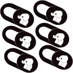 LIFKICH6pcs 카메라 커버 컴퓨터 노트북 동물 웹캠 키보드 글자 스티커 복근 화이트 슬라이드 휴대폰 : 돈비영식
