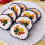 강아지 생일파티 간식 닭가슴살 강아지김밥 : 잘먹었개