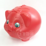 돼지저금통 특대형 빨간 황금 돼지 저금통 빅사이즈 지폐 동전 돈모으기 : 더가까움