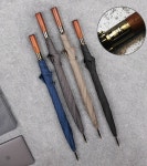 고티바쉬 슬라이드 우드그립 장우산 튼튼한 방풍 신사용 122cm 답례품 판촉물 각인 (G6104 / G6105) : Gotivathy