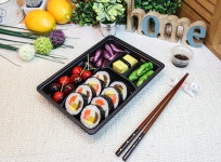 JB-104 5칸 도시락용기 배달용기 포장용기 800개 세트 (뚜껑포함) : 일회용기전문점 조은친구들