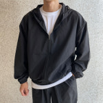 베럴댄나우 남자 빅사이즈 오버핏 스트링 바람막이 후드집업 : 베럴댄나우