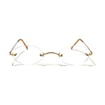 NOVA H-311 Col.G 싱글 프레임 빈티지 안경 선글라스 남성 여성 클래식 Hemless, gold : Japan 스토어