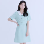 로엠 카라 트위드 2in1 원피스 RMOWE25R17 : roem