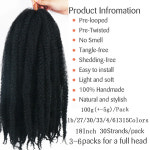 칼론헤어 | 레게머리 가발 Marley Hair For Braids 아프로 킨키 말리 브레이드 헤어 카네 칼론 합성 밥 옹 브르 익스텐션 Easy Braid : 엠엔제이33