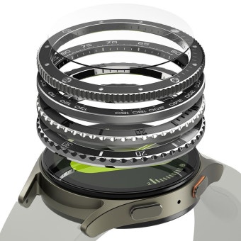 갤럭시워치7 링케 프리미엄 베젤 스타일링 케이스 40mm 44mm 강화유리 필름 콤보 : 링케