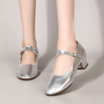 라인댄스 신발 라인 댄스화 구두 가죽 여성 스포츠 라틴 : 스카이물류