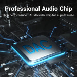 dac 꼬다리dac Vention USB C타입 DAC 칩 이어폰 어댑터 PC용 C-3.5 Aux 케이블 아이폰 호환 15 프로 맥스 맥북 삼성 갤럭시호환용 3.5mm... 