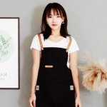 면 캔버스 데님 블랙 앞치마 화방 바리스타 카페 공방 식당 예쁜앞치마 : 내대범