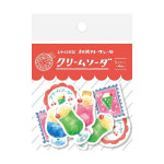 레트로 종이 플레이크 씰 스티커 크림소다 : 모노카의다락방