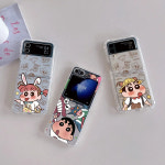 짱구폰케이스 휴대폰케이스 재미있는 애니메이션 크레용 신짱 휴대폰 케이스 삼성호환 호환 갤럭시 Z 플립 3 4 5 6 폴드 5G PC 소프트 낙하... 