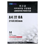 오피스존 코팅필름 코팅지 A4 100mic 100매 라미네이팅 투명 코팅 : 오피스존