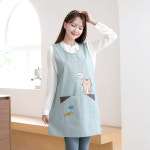 [앞치마나라] 낭만고양이 앞치마 원피스앞치마 예쁜앞치마 보육교사 어린이집 : 앞치마나라