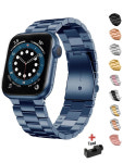 메탈시계줄 애플 워치 밴드용 스테인리스 스틸 스트랩 금속 링크 팔찌 iWatch 시리즈 8 7 6 5 4 3 se 울트라 49mm 44mm 45mm 38-42-40mm... 