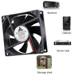 0PCS Gdstime DC 24V 2Pin 8cm 컴퓨터 CPU 80mm x 25mm PC 열 싱크 기 : 대량종합상사