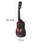 우쿨렐레 소프라노 음악 뮤지컬 하와이안 IRIN 21 인치 해골 하와이 기타 악기 4 현 베이스우드 튜너 카포 액세서리 : 추추컴퍼니