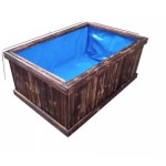 금붕어수족관 원목 거북이 사육장 정원 물탱크 발코니 120x62x50 배수가능 : 혜준구매대행