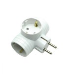 코텍 멀티탭 3구 T형 사무실 좁은공간 전선연결 : 아이디어DSM