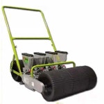 파종기 카트 주말농장 고추 씨뿌리기 종자 심는 기계 핸드 푸시 복열(미끄럼 방지 휠) : 혜준구매대행