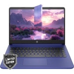 HP 14인치 HD 노트북 1년 마이크로소프트 365 인텔 쿼드코어 프로세서 32GB RAM 576GB 저장 긴 배터리 수명 인디고 블루 WOWPC 번들 포함... 
