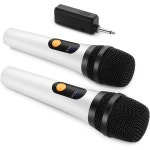무선 마이크 FOLTUSMY Dual Digital Dynamic Bluetooth 충전식 수신기 200ft 범위 노래용 노래방 모임 교회 결혼식 : 올쿼터스18