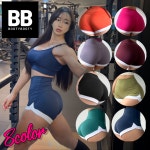 3부 레깅스 숏팬츠 배색 헬스 필라테스 요가 7컬러 부티부티짐웨어 : 부티부티짐웨어