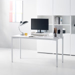 E0자재 횸 학생 책상 테이블 1400x600mm, 화이트 HM1958 : 필웰