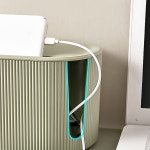 1+1 프렌치 템바보드 멀티탭 정리함 전선정리 멀티탭거치대 크림화이트 : 구디푸디