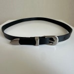 네오 블랙 웨스턴 레더 벨트 : 에이플릿