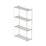 회사 사무공간 튼튼한 4단 스틸 선반장 1000x400 앤틱한 튼튼한가구 선반수납장 진열 : 마켓사계