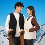 2XL 투엑스라지 검정 조끼 코트 안에입는 경량 겨울 패딩 베이지(여) L : 이클로어
