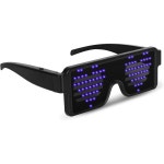 12Vmonster BLUE LED 플래시 안경 8 조절 패턴 생일 파티 야광 점멸 음영 아이웨어 기업 이벤트 레이브 뮤직 페스티벌 나이트클럽 콘서트... 