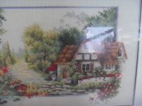 이빵 엔틱 십자수 풍경 액자 중고 : 중고다팜