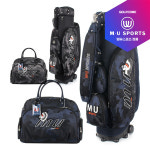 [24년신상]MU SPORTS 엠유스포츠 카모스타일 핸드케리어 휠 캐디백 보스톤백세트(MUCB2302/MUBB2302) : 골프코어