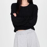 닷이프 여성용 올티 라운드 긴팔 티셔츠 T24FW1-A0541 : 닷이프