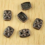 구리 톤 꽃 스페이서 비즈 구멍 1mm h2771 14.4x11mm 20 개 : 레아도르