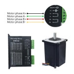 CNC 3D 프린터 모니터 장비용 MHTNC Nema23 57HS7 6 스텝퍼 모터, 2 상 4 리드 2N.m 3A 76mm 길이 D 6.35mm/8mm : 블리스베리s