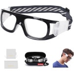성인용 스포츠 안경 러닝 농구공 충격 흡수 조절 스트랩 G8031 Gloss Black Frame Black Nose Pad : 자온 프렌즈샵