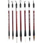 Garosa 7pcs 족제비털중국서예붓 글쓰기붓 일본수미에그림 그림붓 수채화붓 Q1040699 : 이태루인